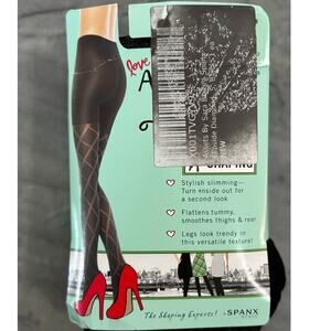 Spanx Assets Tights Flipside Diamond Reversible Shaping Black Size 5
